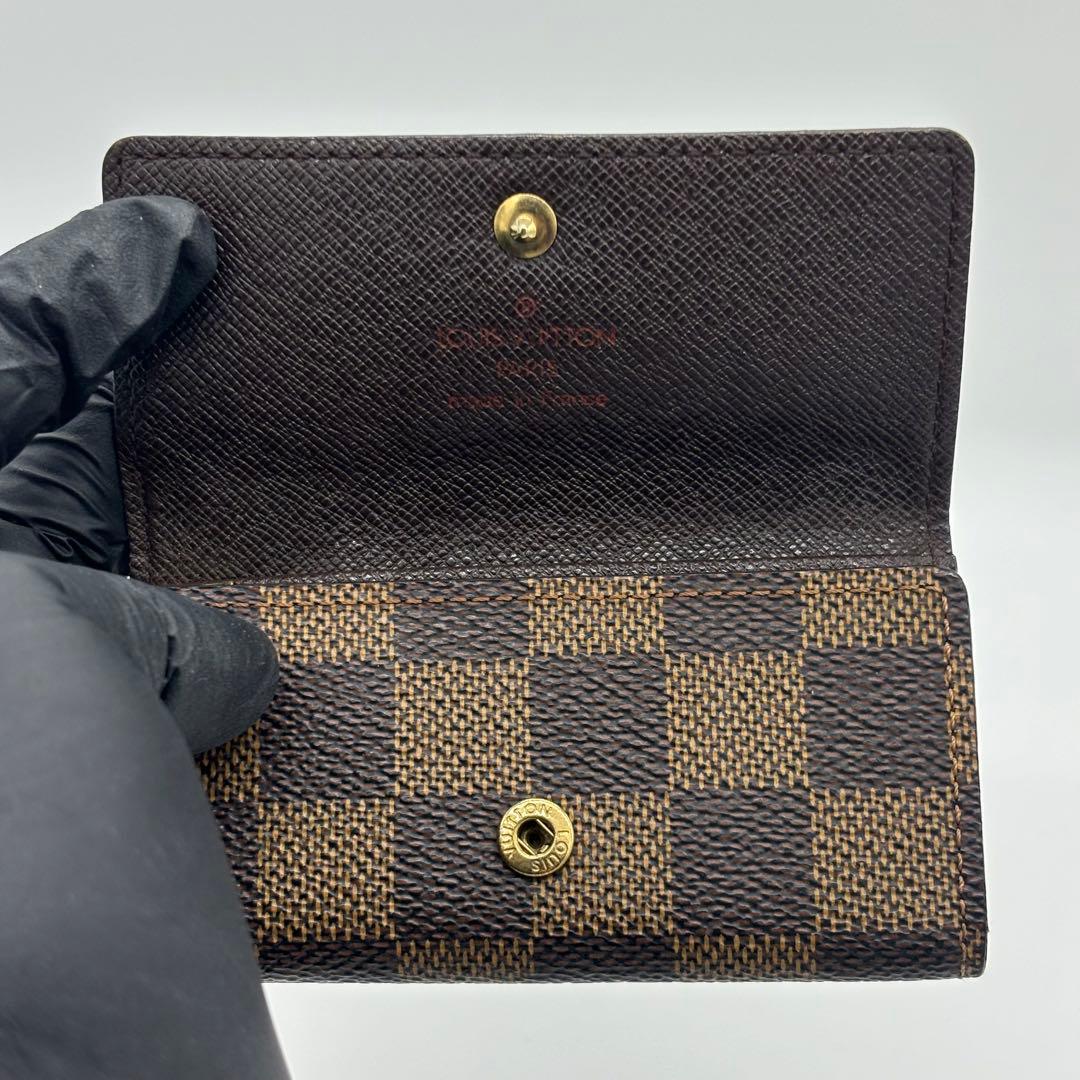 Portachiavi Louis Vuitton in tela Damier 4 ganci "PRE-LOVED"