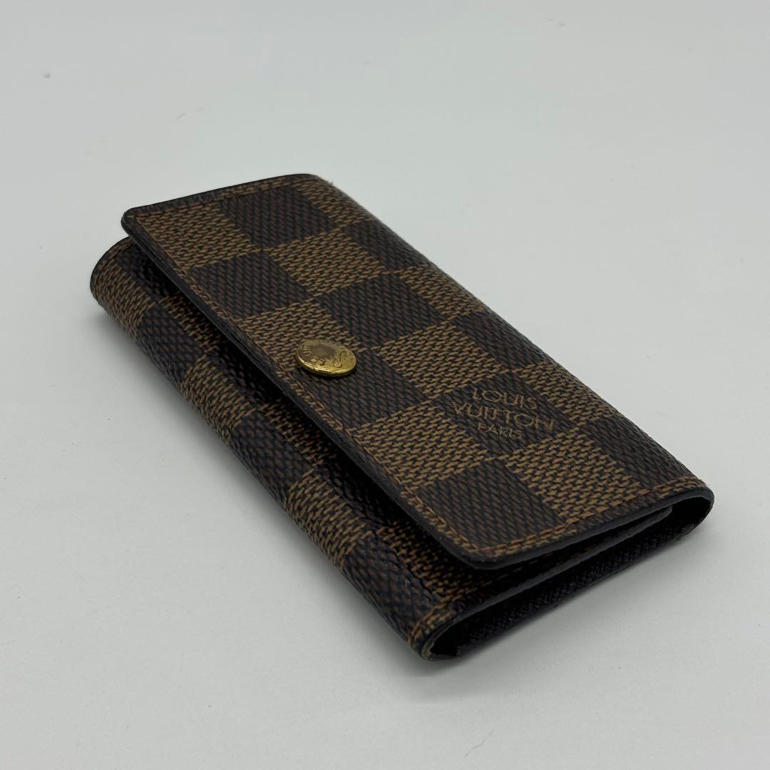 Portachiavi Louis Vuitton in tela Damier 4 ganci "PRE-LOVED"