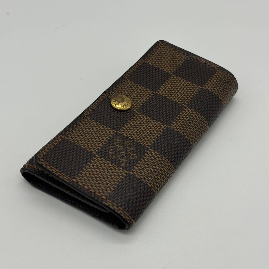 Portachiavi Louis Vuitton in tela Damier 4 ganci "PRE-LOVED"