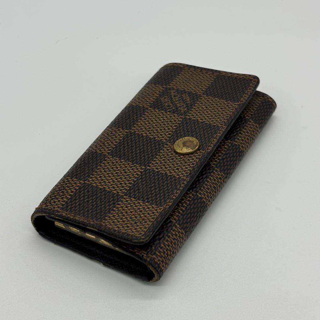 Portachiavi Louis Vuitton in tela Damier 4 ganci "PRE-LOVED"