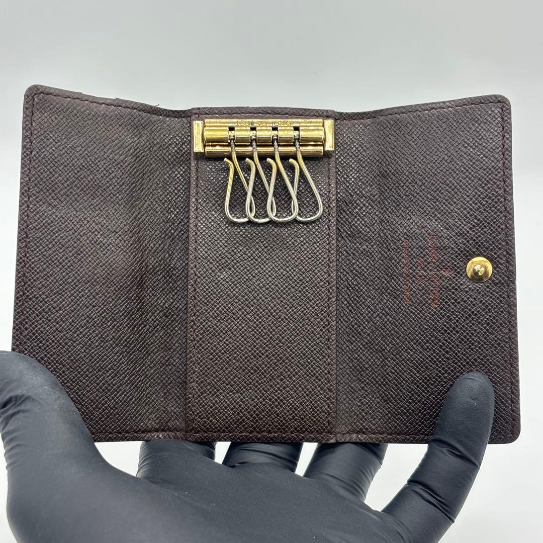 Portachiavi Louis Vuitton in tela Damier 4 ganci "PRE-LOVED"