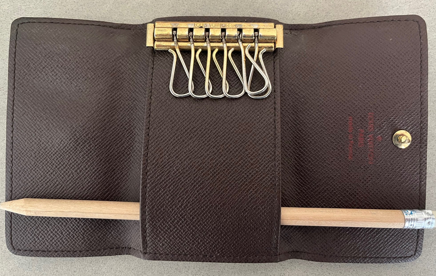 Portachiavi Louis Vuitton in tela Damier 6 chiavi "PRE-LOVED"